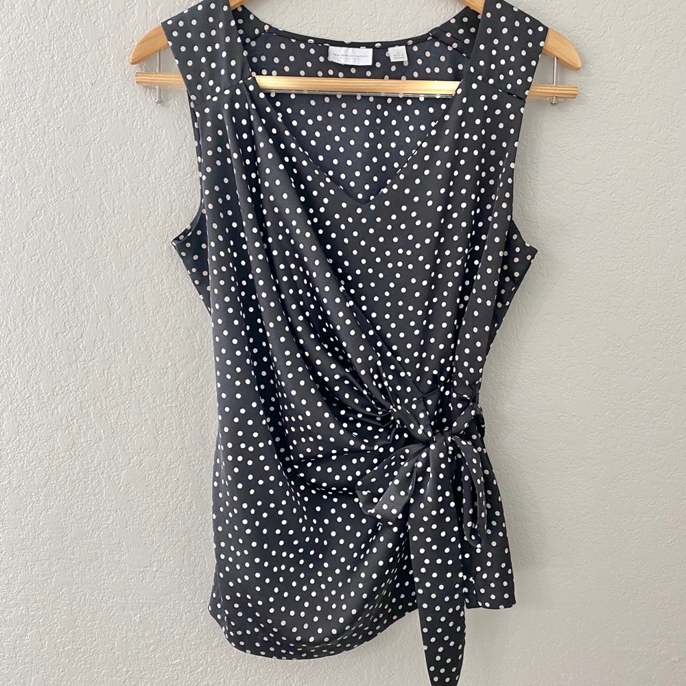 NYCO | Black and White Polka Dot Tie Shirt